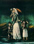 Niko Pirosmanashvili A Peasant Woman with Children Going to Fetch Water china oil painting artist